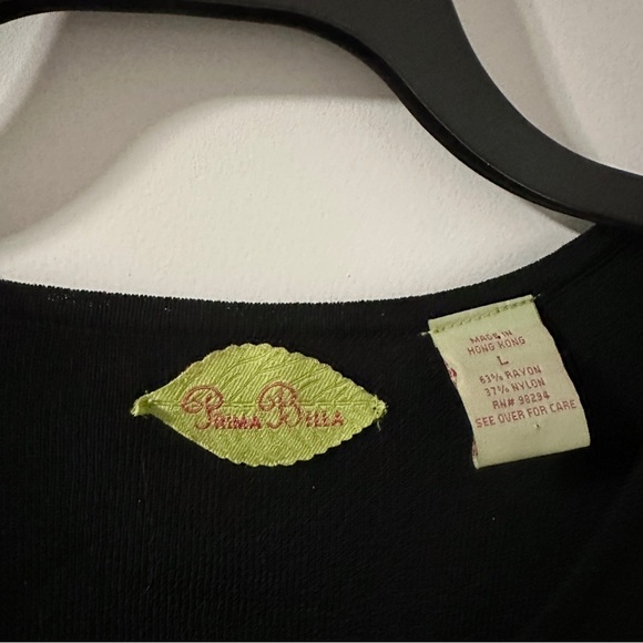Vintage Y2K Prima Bella Black Knit Tank Top Womens Size Large Minimalist Classic - Picture 13 of 14